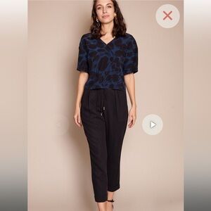 Apiece Apart Vega Easy Pant Linen in Black Women’s Size 2